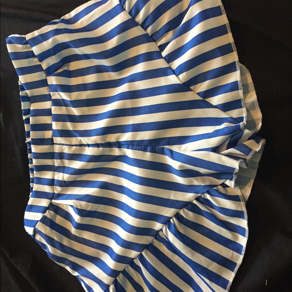 Blue and white strip shorts